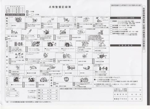 24ヶ月定期点検整備記録簿の書き方と記入例 車の車検徹底解説