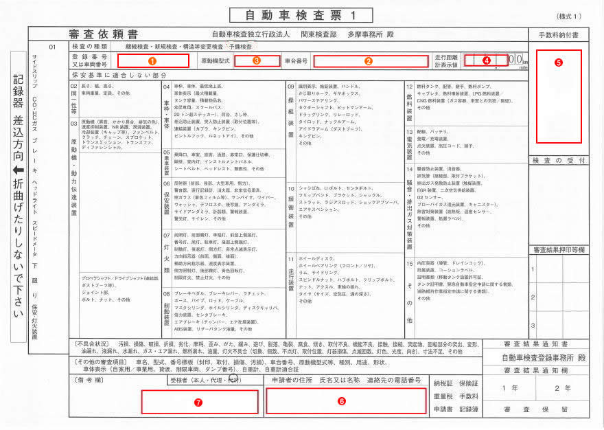 自動車検査票の書き方 車の車検徹底解説